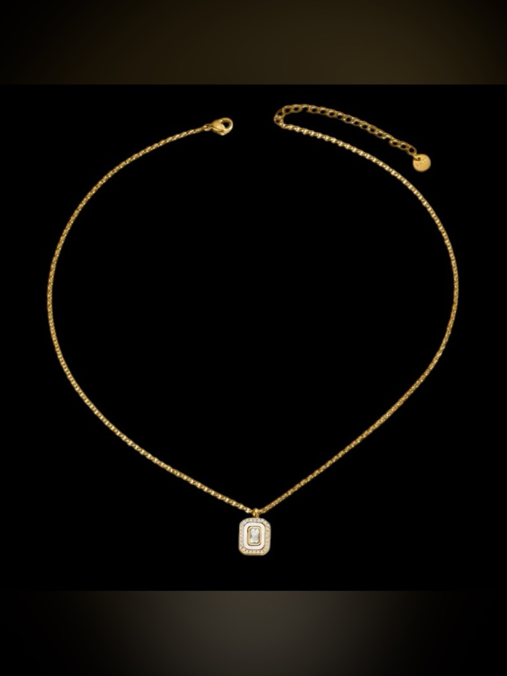 J12. Mother of Pearl Pendant Necklace - 18K Gold Plated - 16”-18” - No Cancels